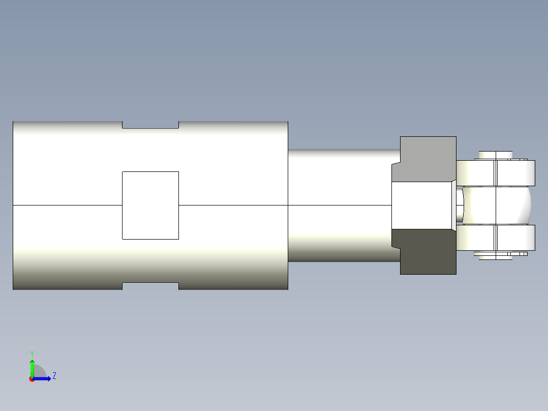 下壓夾具2331(D)-3D多系列多零件图纸模型左视图
