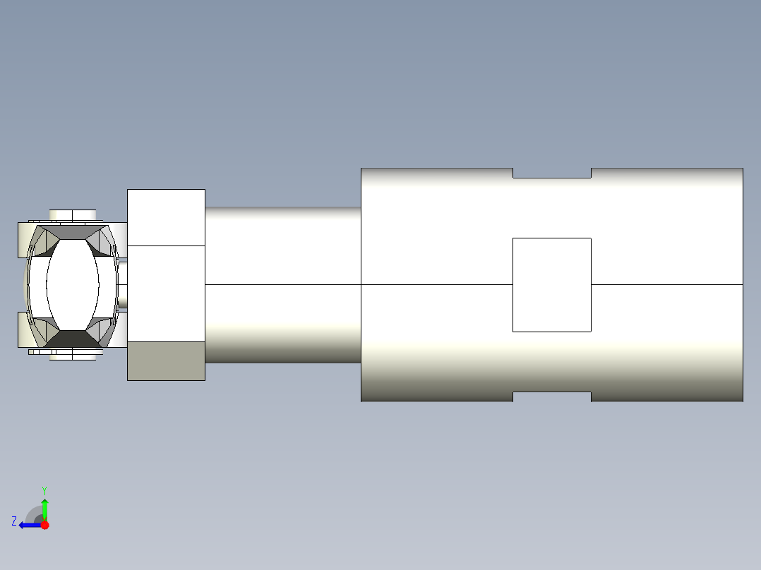 下壓夾具2331(D)-3D多系列多零件图纸模型右视图