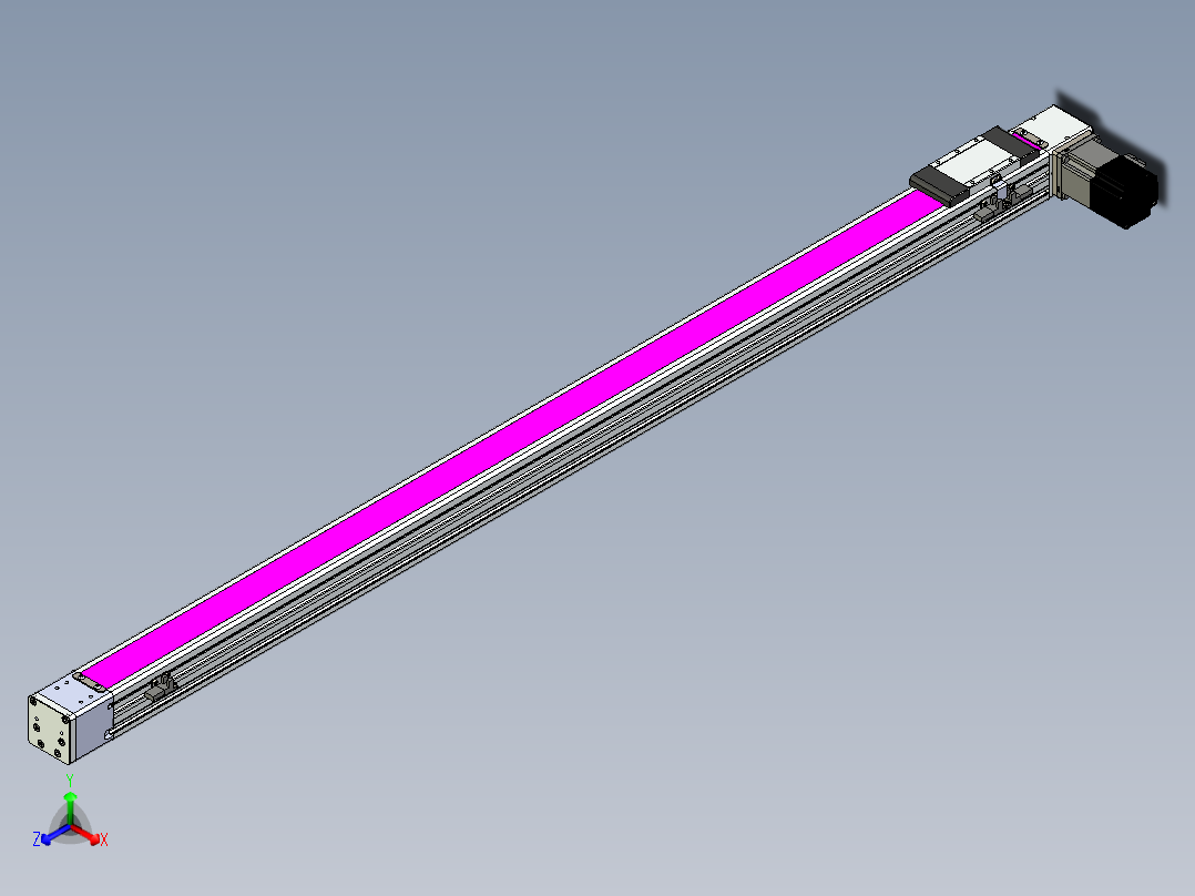 同步带滑台-欧规BC6-L120-S1300-R-P40-D3正等轴测图