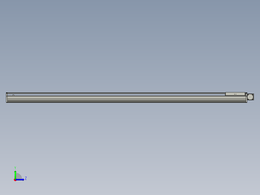 东锦同步带传动-直线滑台模组DH270B-C-L150-S2950-BL-P750W-C3左视图