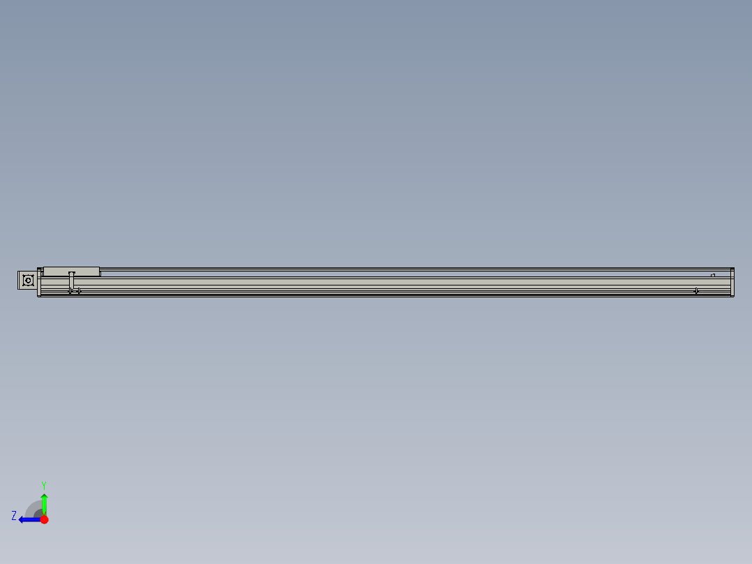东锦同步带传动-直线滑台模组DH270B-C-L150-S2950-BL-P750W-C3右视图