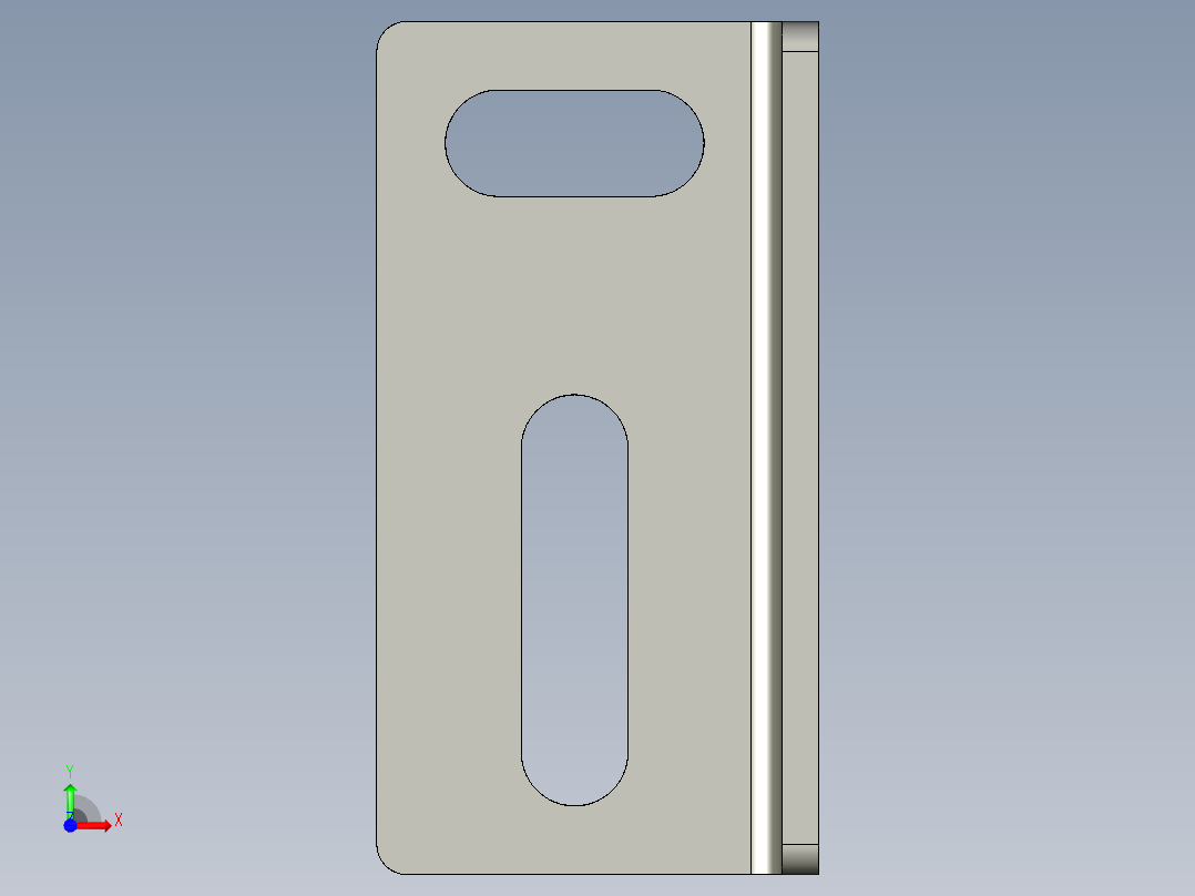 基恩士LV-S31_bracket1_kc图纸模型前视图
