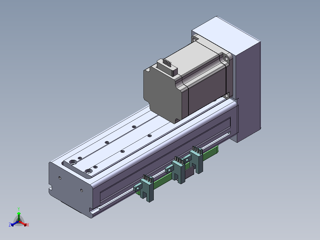 MTH丝杆半封闭模组MTH6M-BM-57正等轴测图