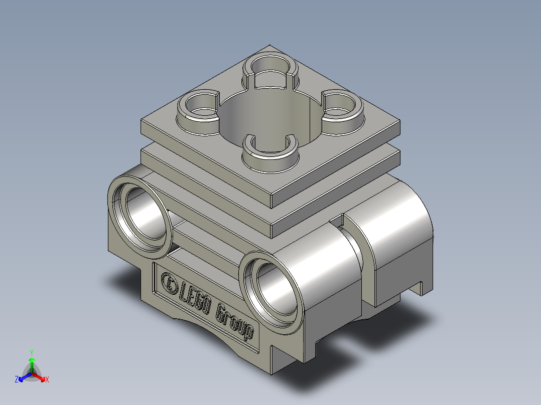 气缸电机-2850 Medium Stone Grey Technic Engine Cylinder Head