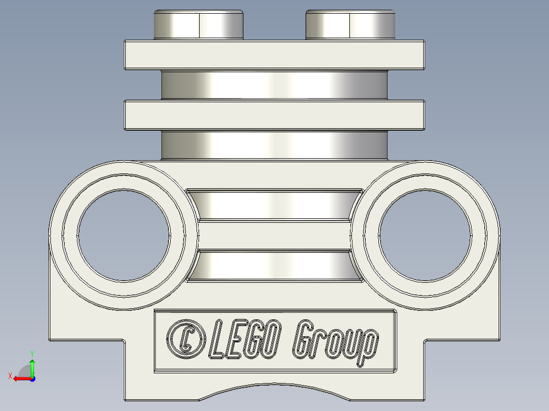 气缸电机-2850 Medium Stone Grey Technic Engine Cylinder Head后视图