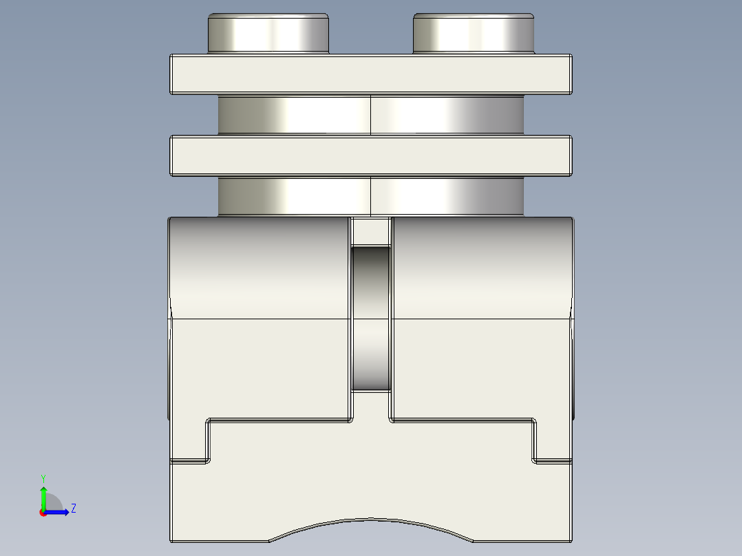 气缸电机-2850 Medium Stone Grey Technic Engine Cylinder Head左视图