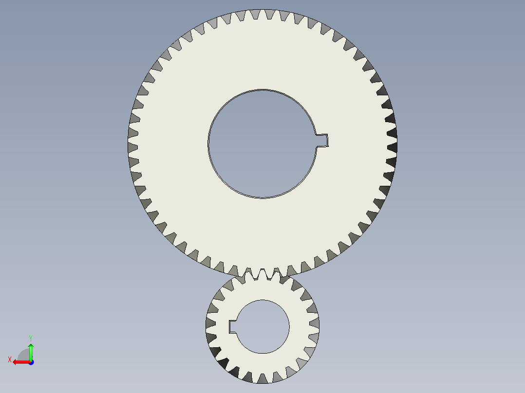 齿轮啮合 (66)后视图