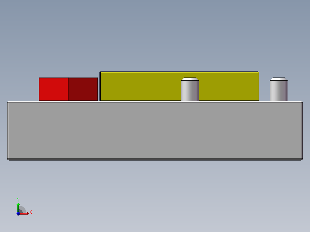 偏心螺栓挤压机构前视图