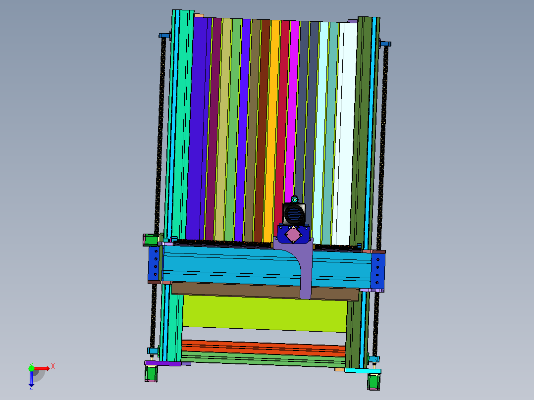 高速龙门3Kw主轴雕刻机俯视图