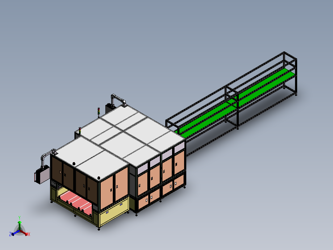 光猫线路板自动搬运检测设备sw19可编辑正等轴测图