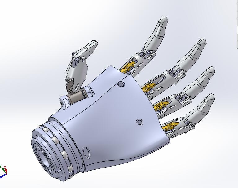 仿生机械手机器人手臂手掌3D图纸 非标机械自动化3D三维图纸