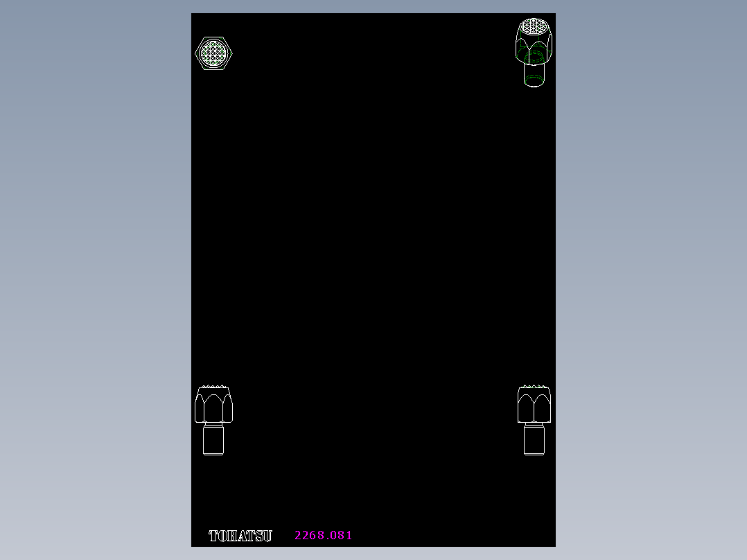 定位配件2268(A)-2D多系列多零件图纸模型