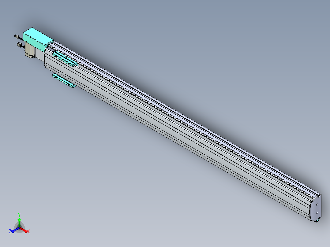 威洛博VBF同步带传动一般环境VBF14-L45-S1550-BR-ZP40-C3正等轴测图