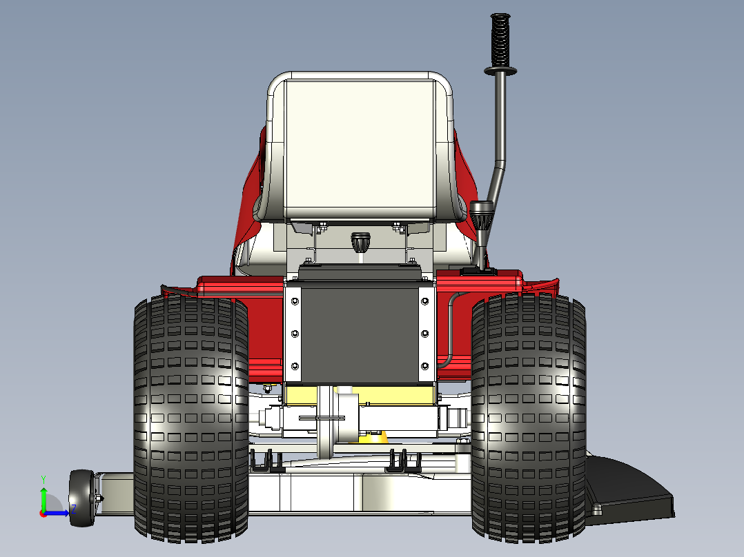 乘坐式割草机模型左视图