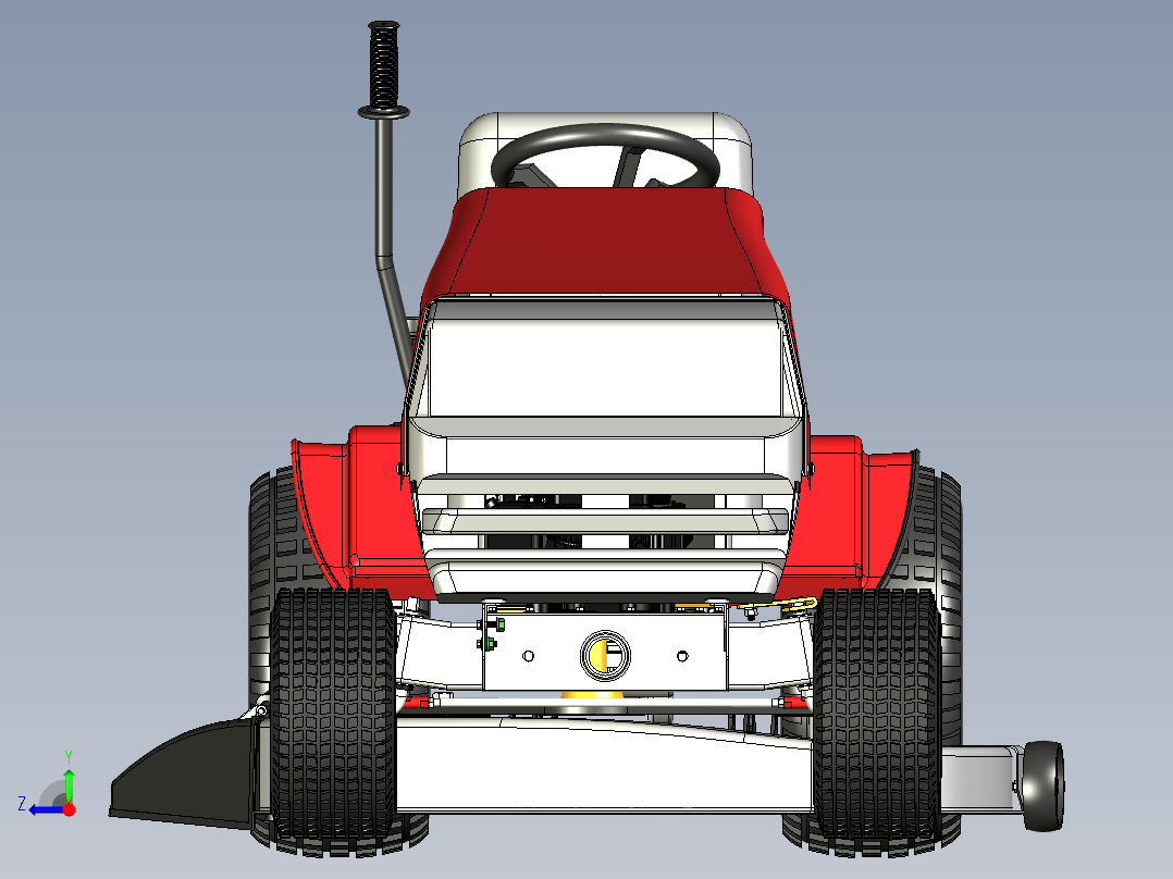 乘坐式割草机模型右视图