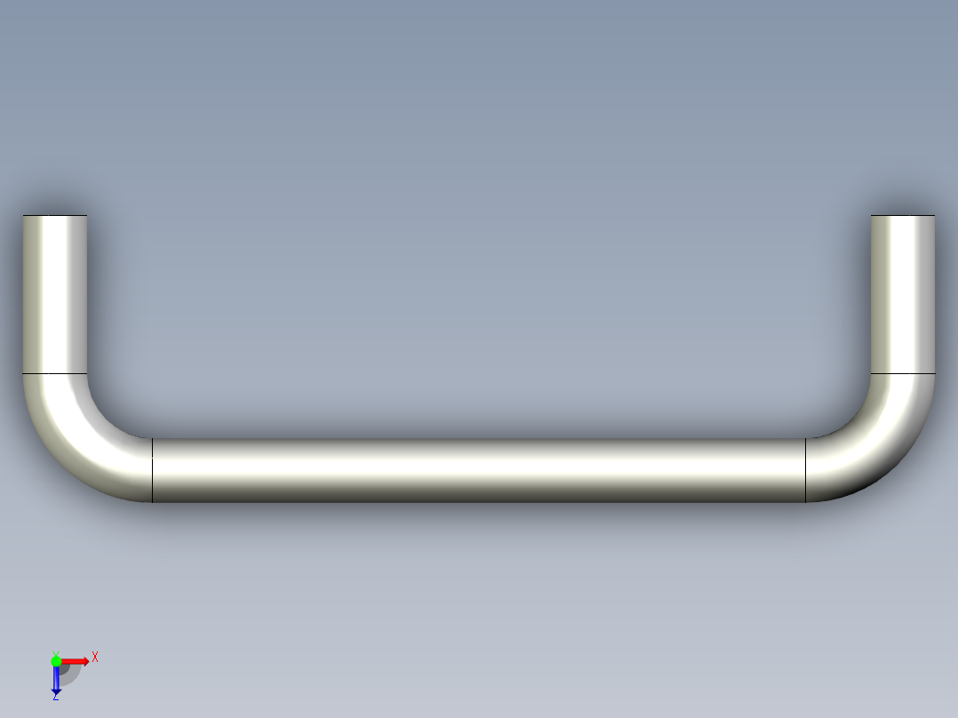 取手(鋁合金)(C)MO-3D多系列多零件图纸模型俯视图