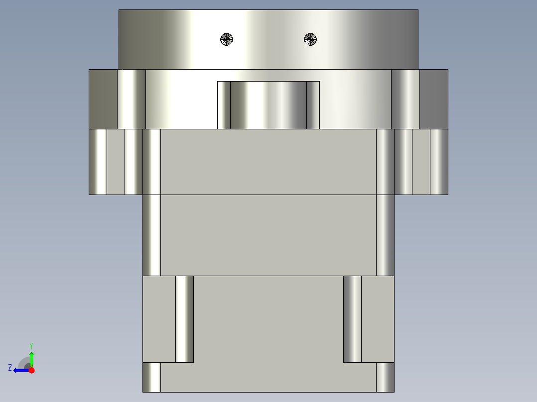 中空旋转平台KFN60-10模型(5-21 22-2 4-M3-31-31)右视图