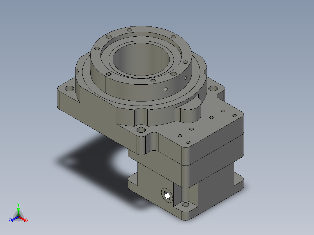中空旋转平台KFN60-10模型(5-21 22-2 4-M3-31-31)正等轴测图