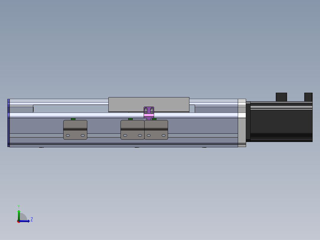 电动滑台模组SDM120直连模型左视图