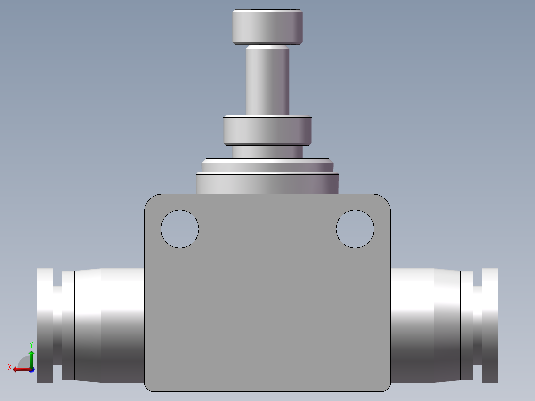 管道型节流阀PSA6（6厘）后视图