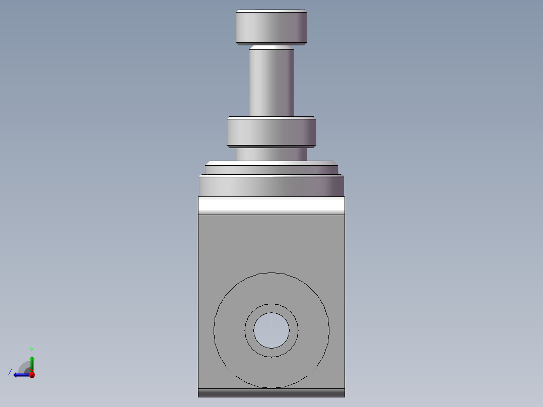 管道型节流阀PSA6（6厘）右视图