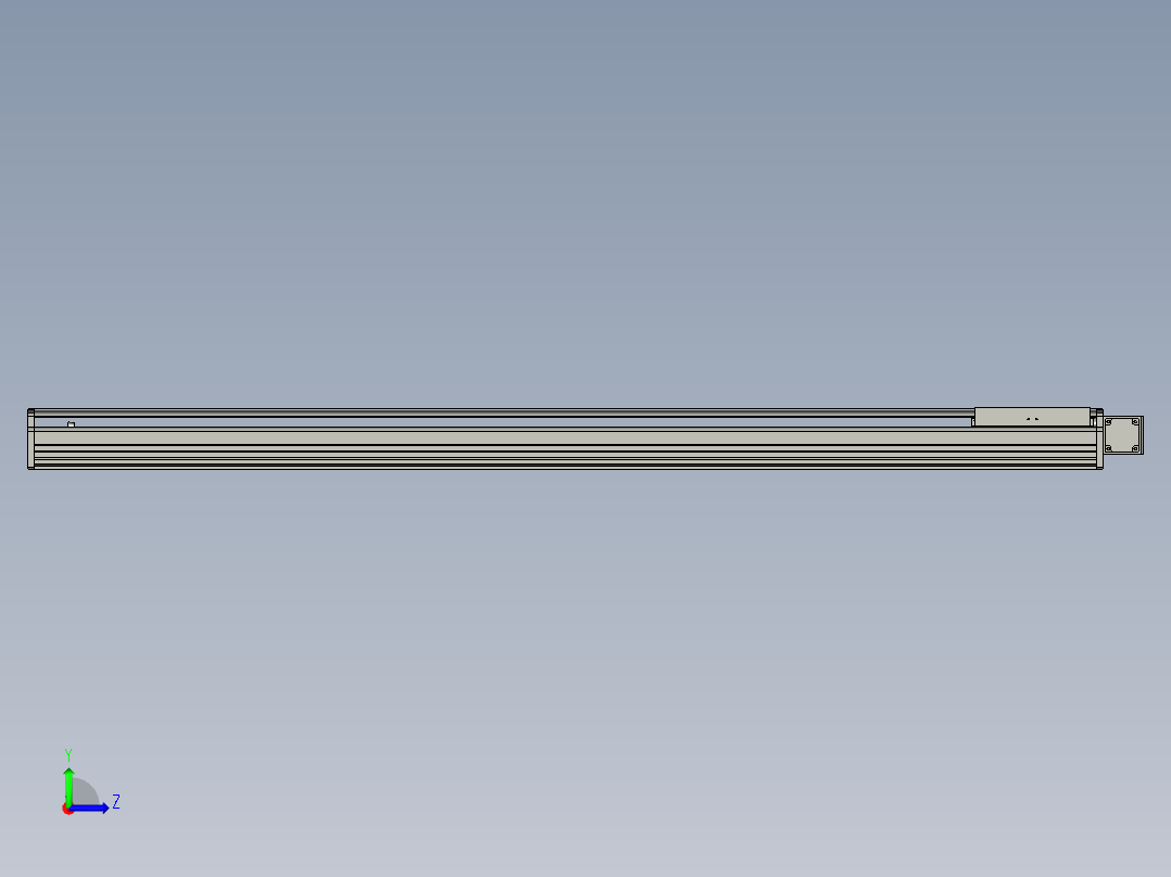 东锦同步带传动-直线滑台模组DH270B-C-L150-S2100-BL-P750W-C3左视图