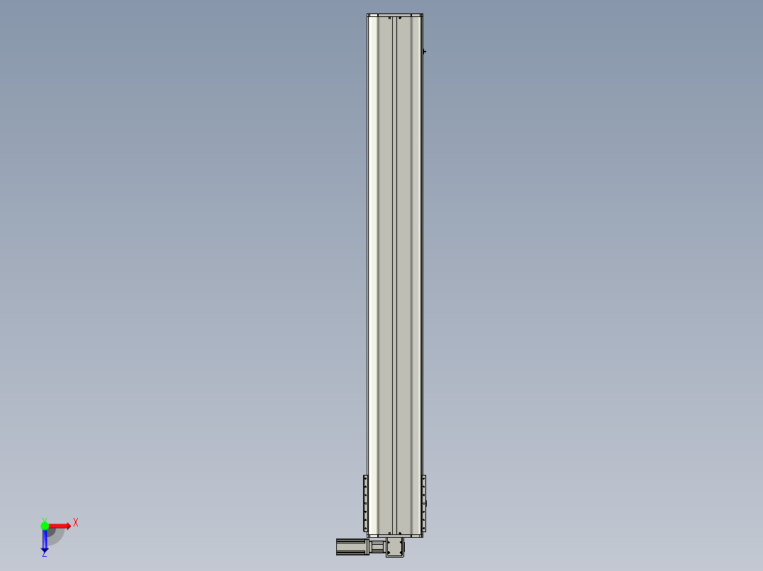 东锦同步带传动-直线滑台模组DH270B-C-L150-S2100-BL-P750W-C3俯视图