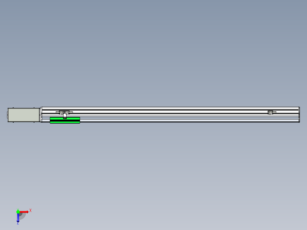 同步带滑台-半封闭B13H-L45-S950R-P40-D3俯视图