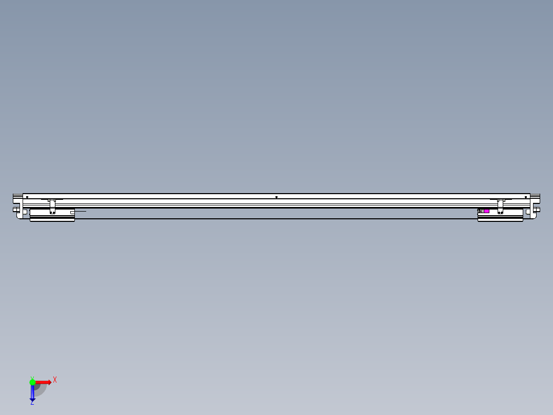 威洛博VL系列直线电机模组-2VL22H2-S1400俯视图
