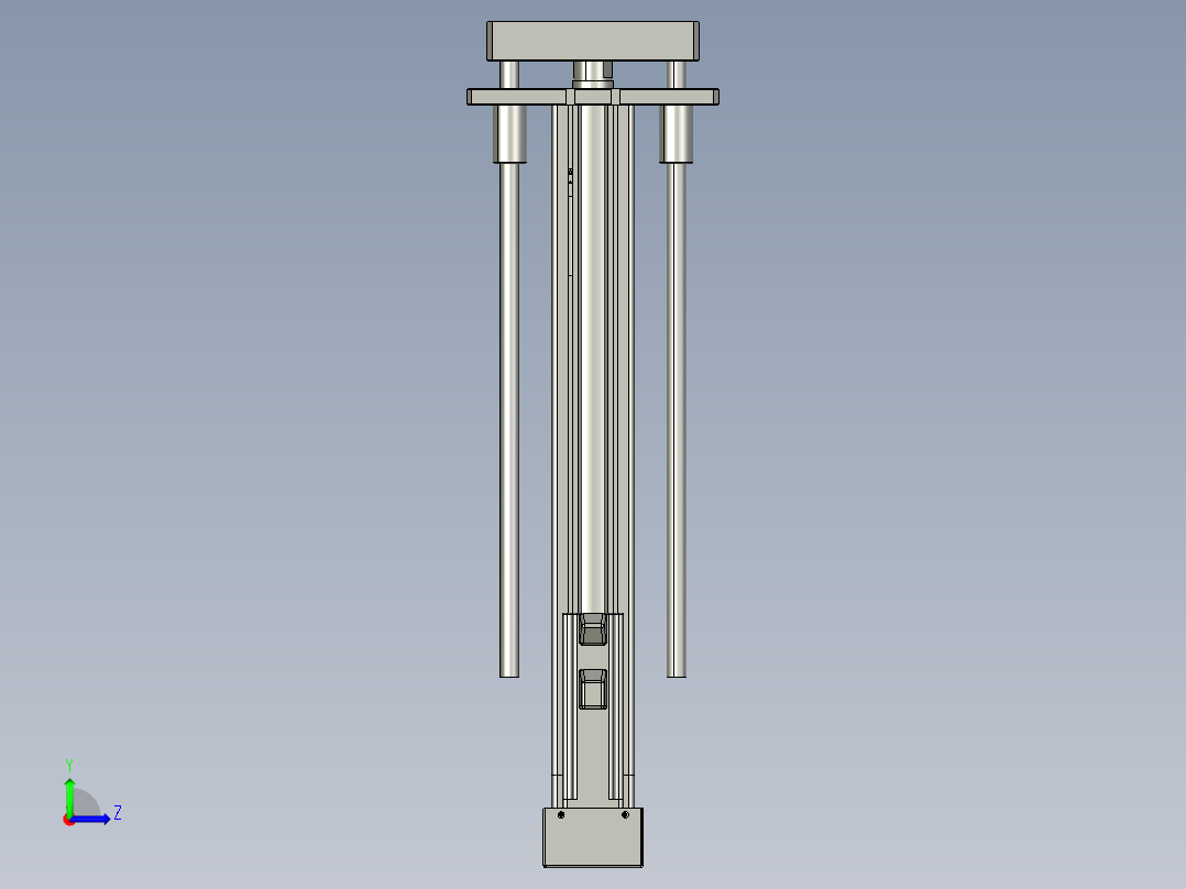 12VZ电动缸-VZ5D-S300-BD左视图
