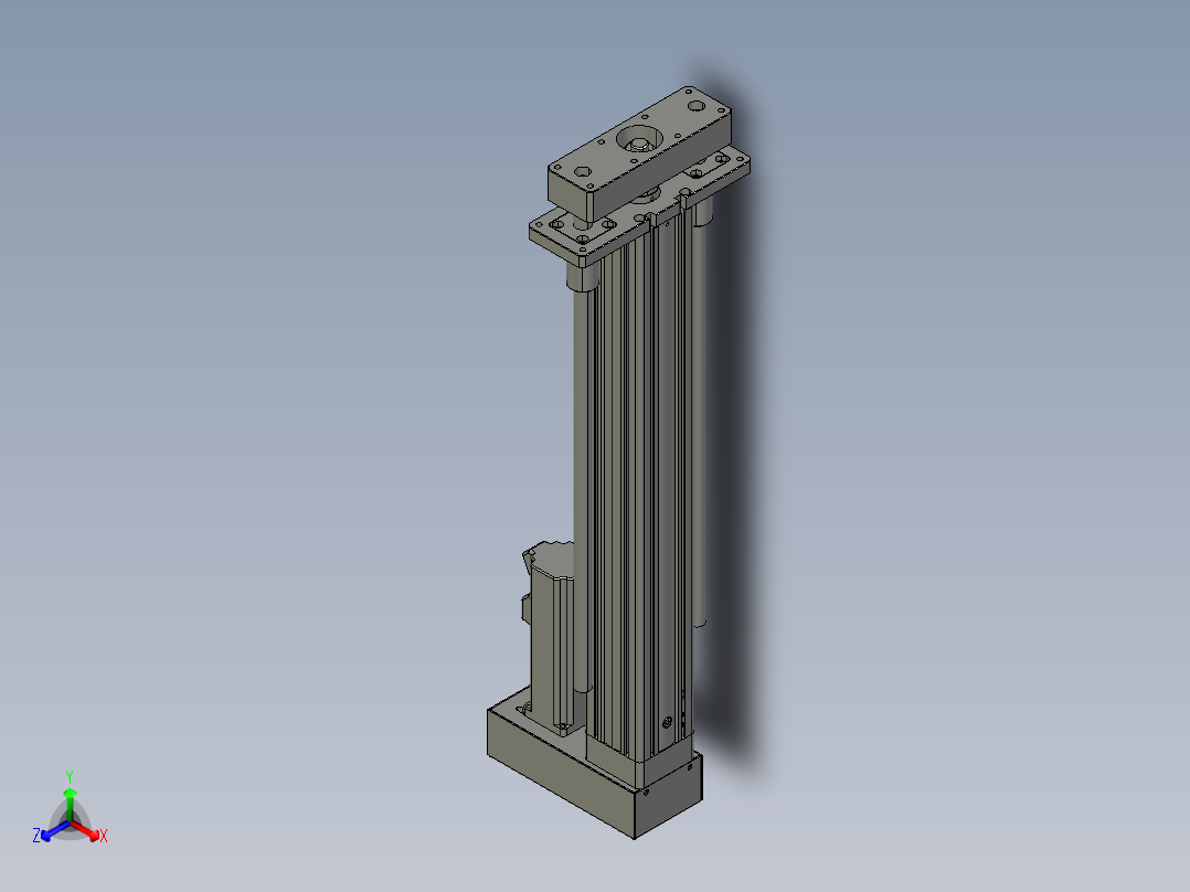 12VZ电动缸-VZ5D-S300-BD正等轴测图