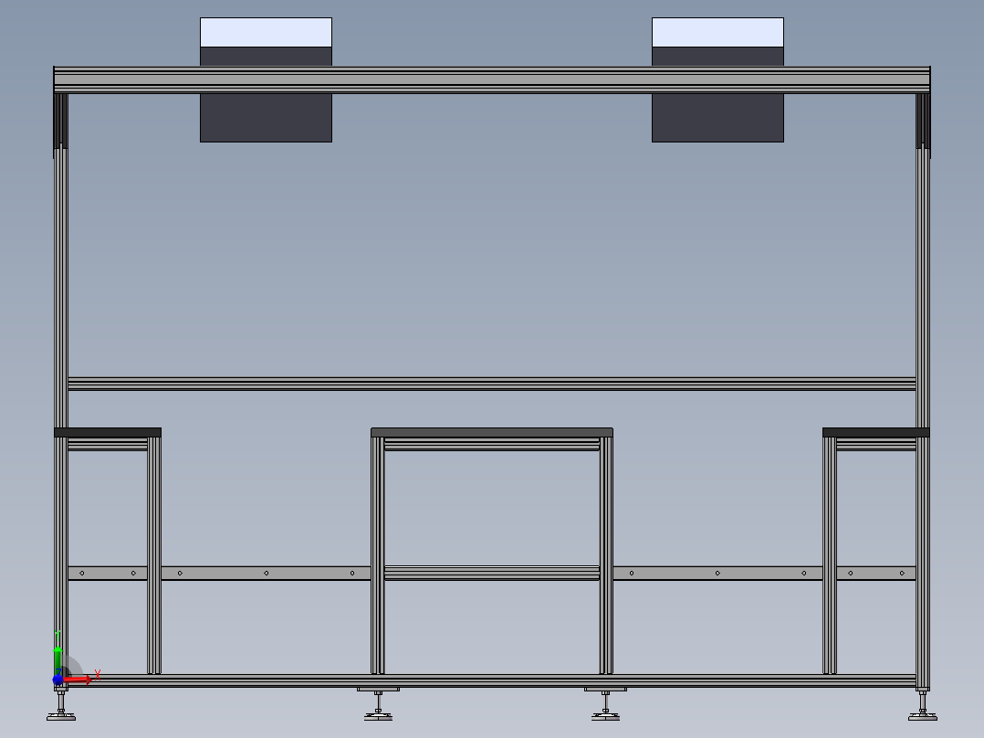 铝型材焊接专用机架sw18可编辑前视图