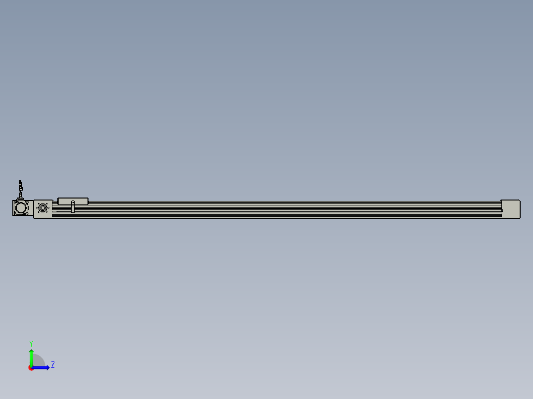 威洛博直线电机模组EB6-L70-S1750-BR-P40-MS3左视图