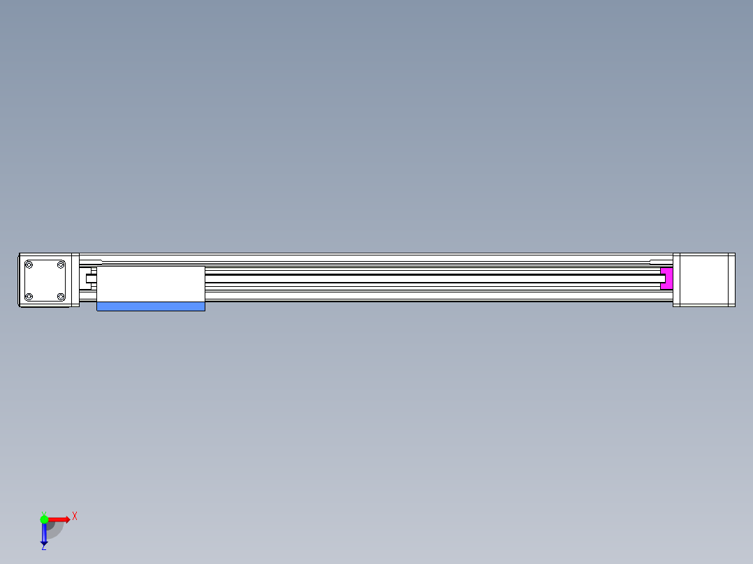 威洛博LB.GB同步带传动--欧规系列GB8-L192-S750-BL-P75-K俯视图