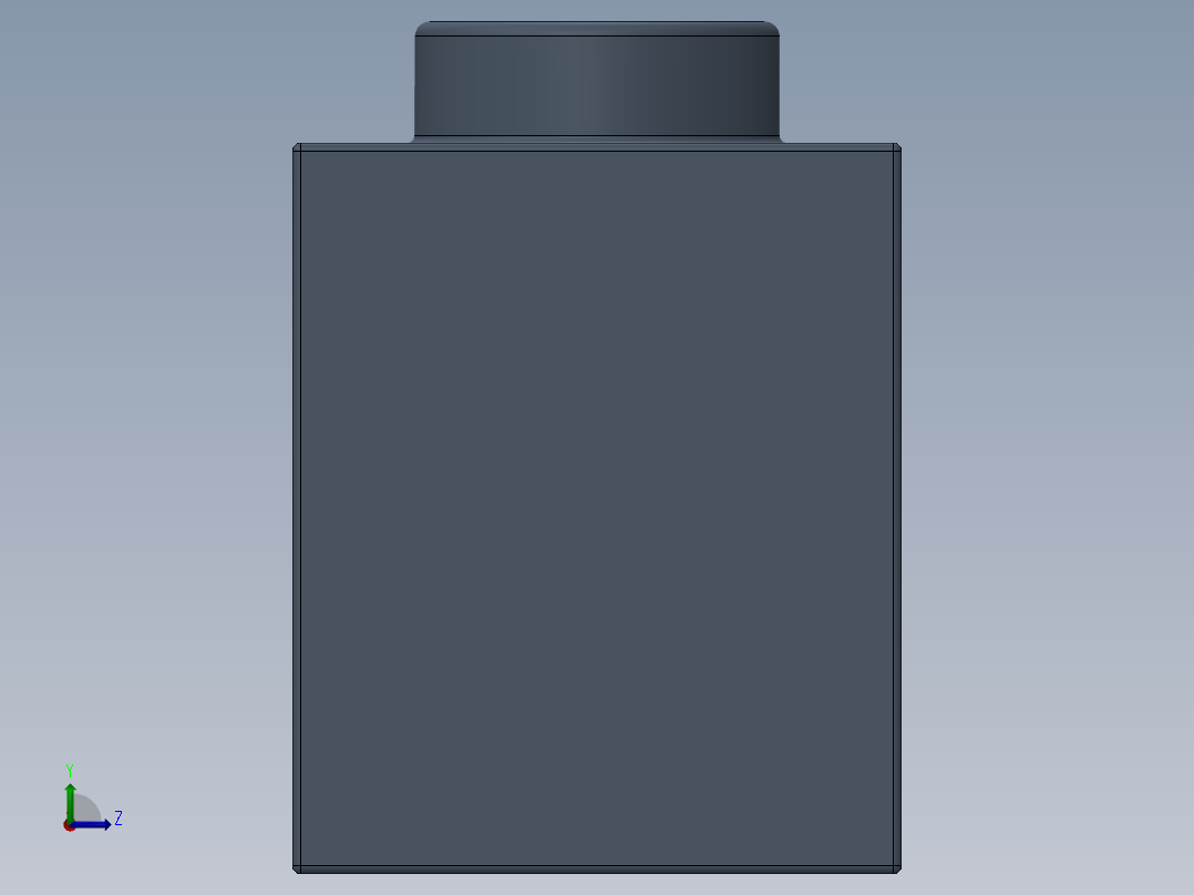 乐高机械组积木（横梁）-4225435 - 3700 Sand Blue Technic Brick 1 x 2 with Hole左视图