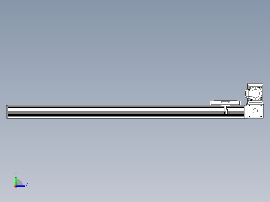 同步带全封闭直线模组TPA-HCB-105D-90-L800-RU-Y-P20-N3左视图