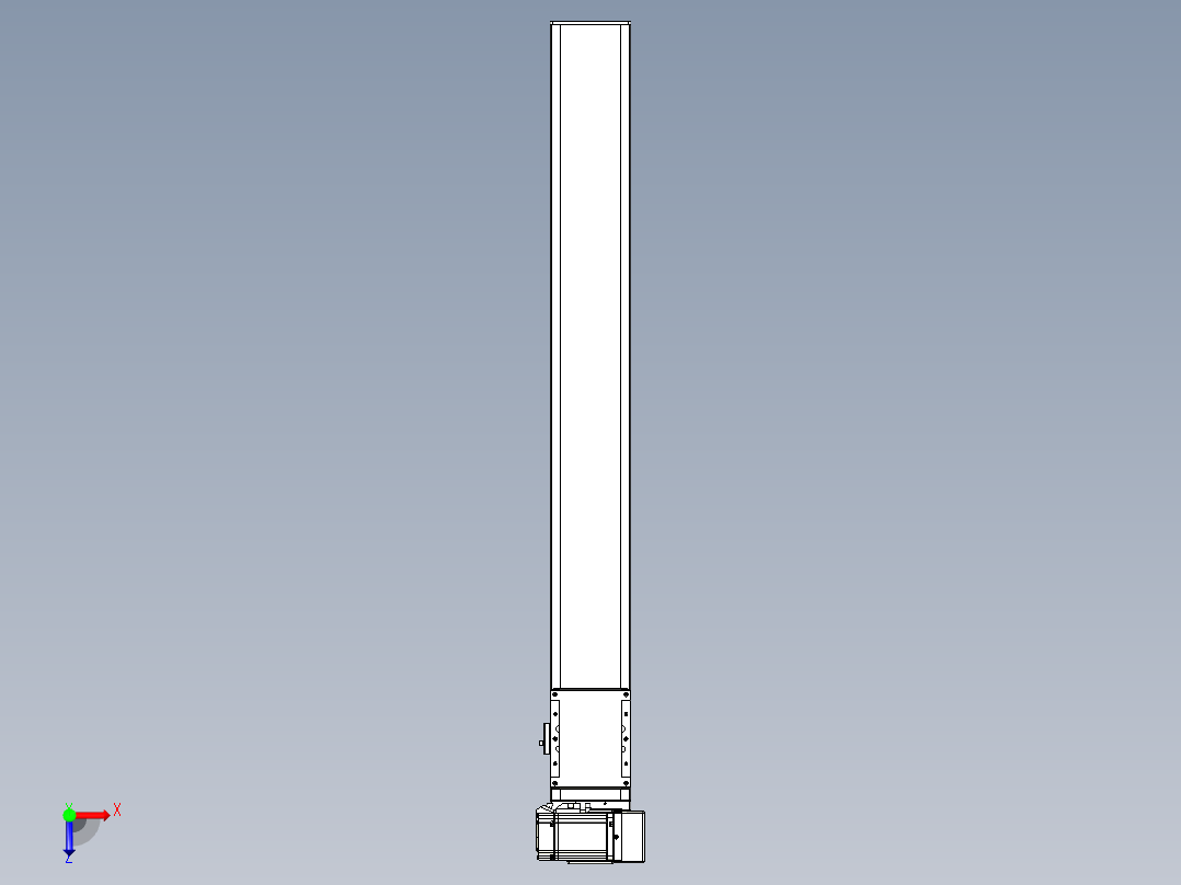 同步带全封闭直线模组TPA-HCB-105D-90-L800-RU-Y-P20-N3俯视图