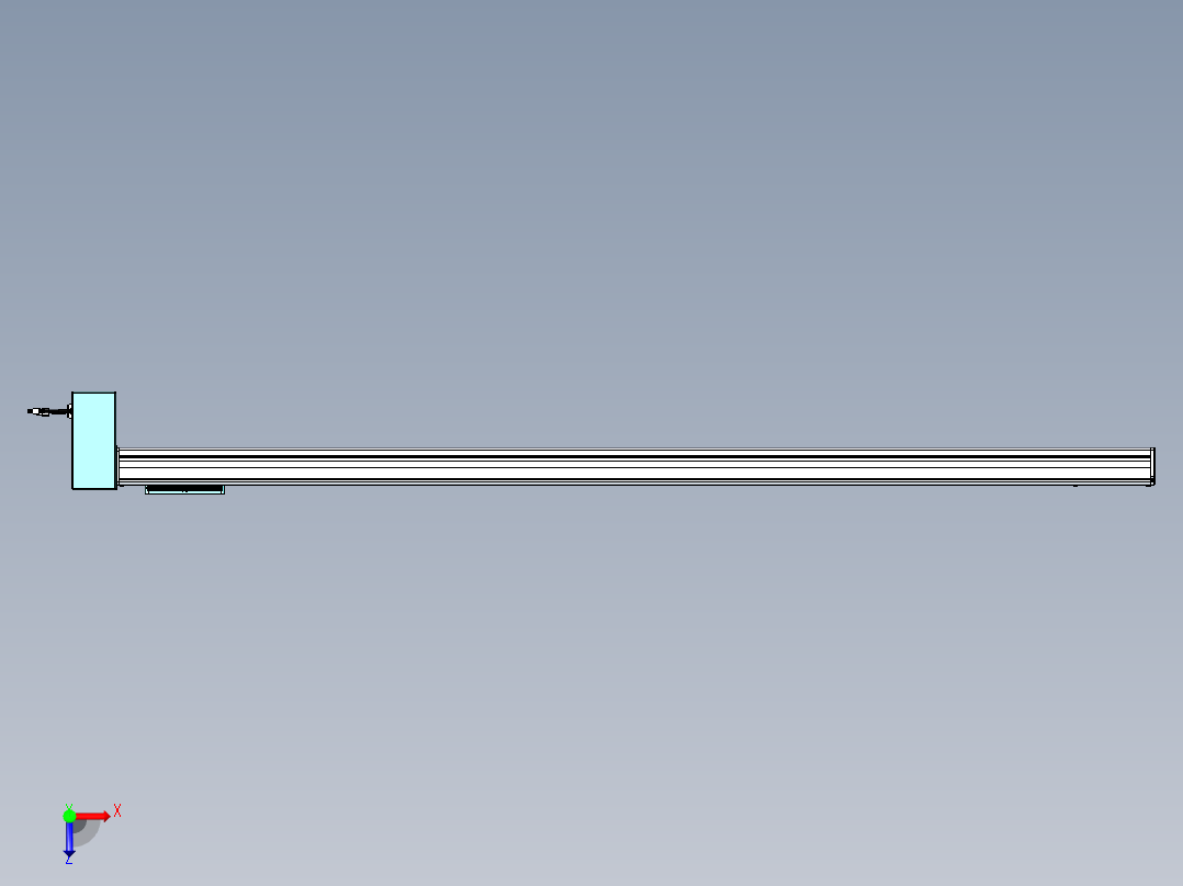 威洛博VBC同步带传动一无尘环境VBC14-L45-S1800-BRD-ZP75-C3俯视图