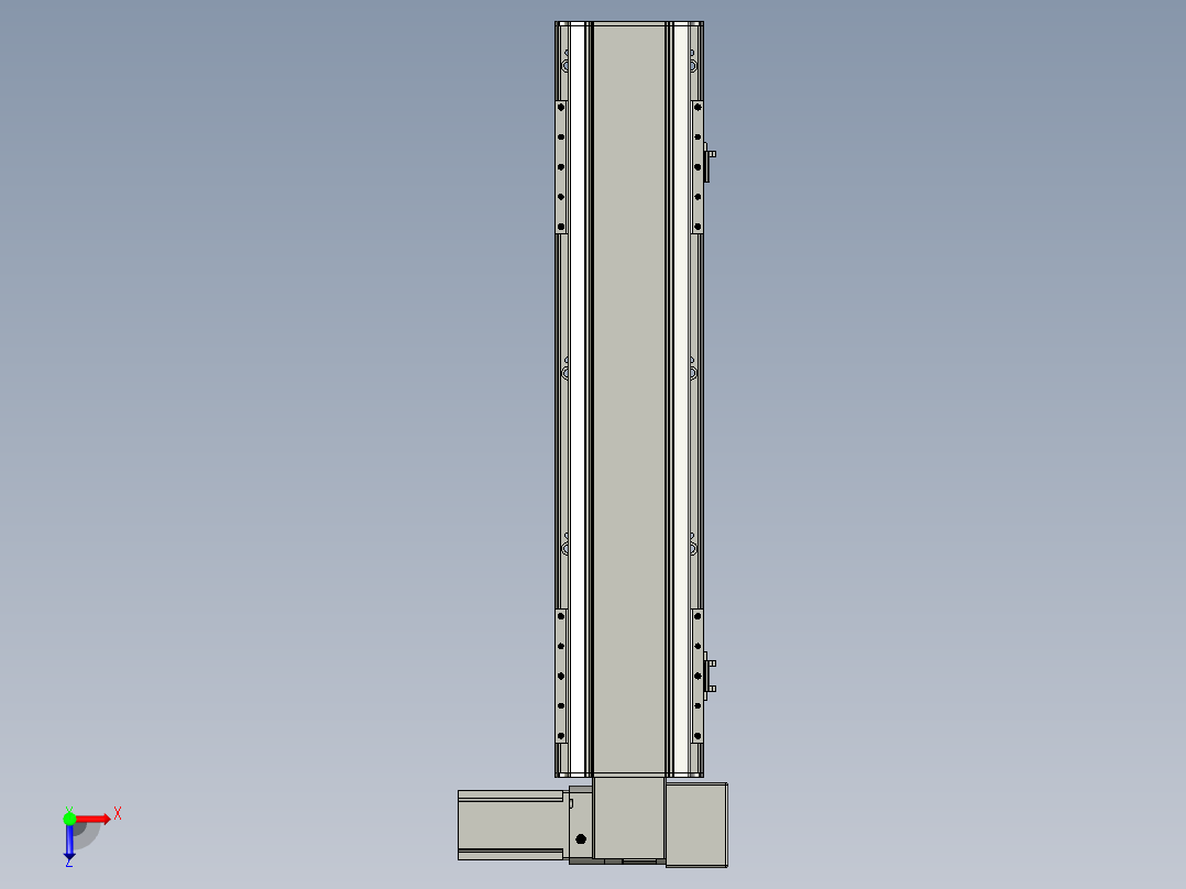 直线模组LHB17-L40-S550-RD设计图纸俯视图
