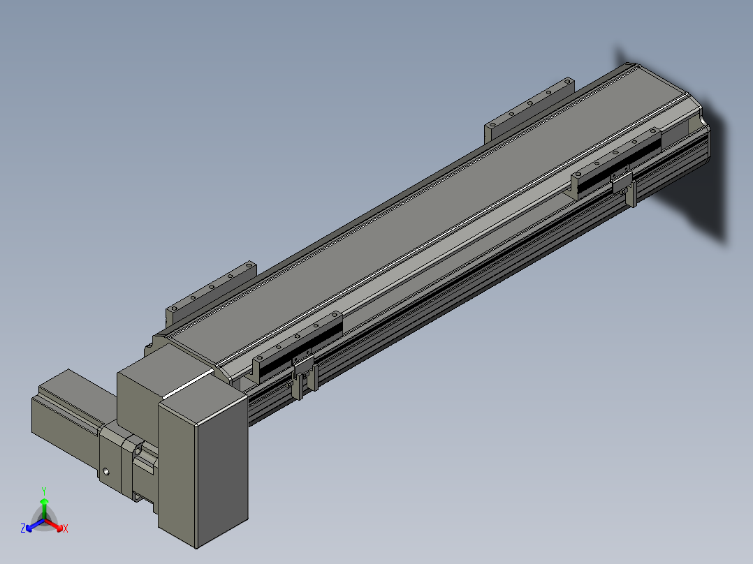 直线模组LHB17-L40-S550-RD设计图纸正等轴测图