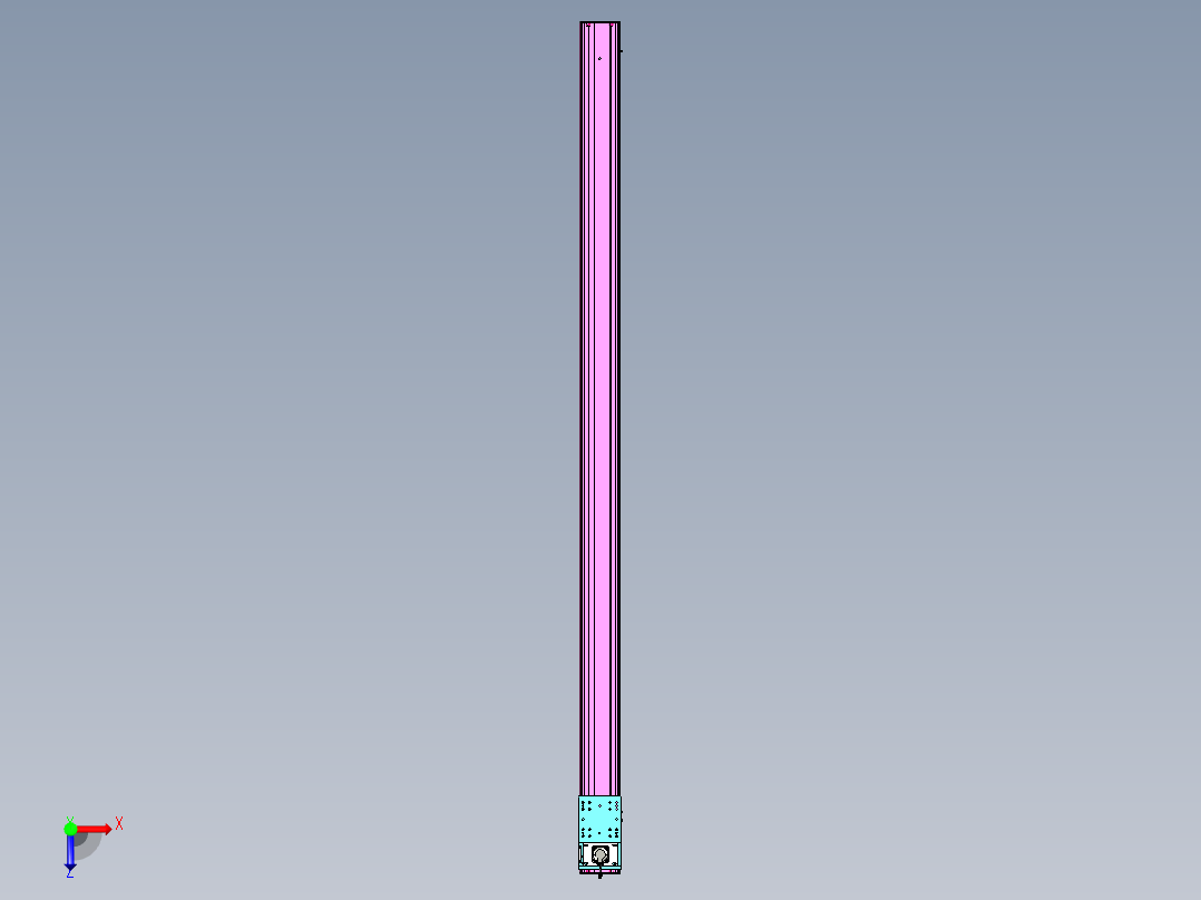 东锦齿条传动DH210G-L167-S4000-BU-减速机+P750W俯视图