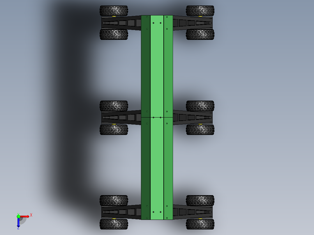 Irrigation System Robot灌溉系统机器人3D数模图纸 Solidworks设计俯视图