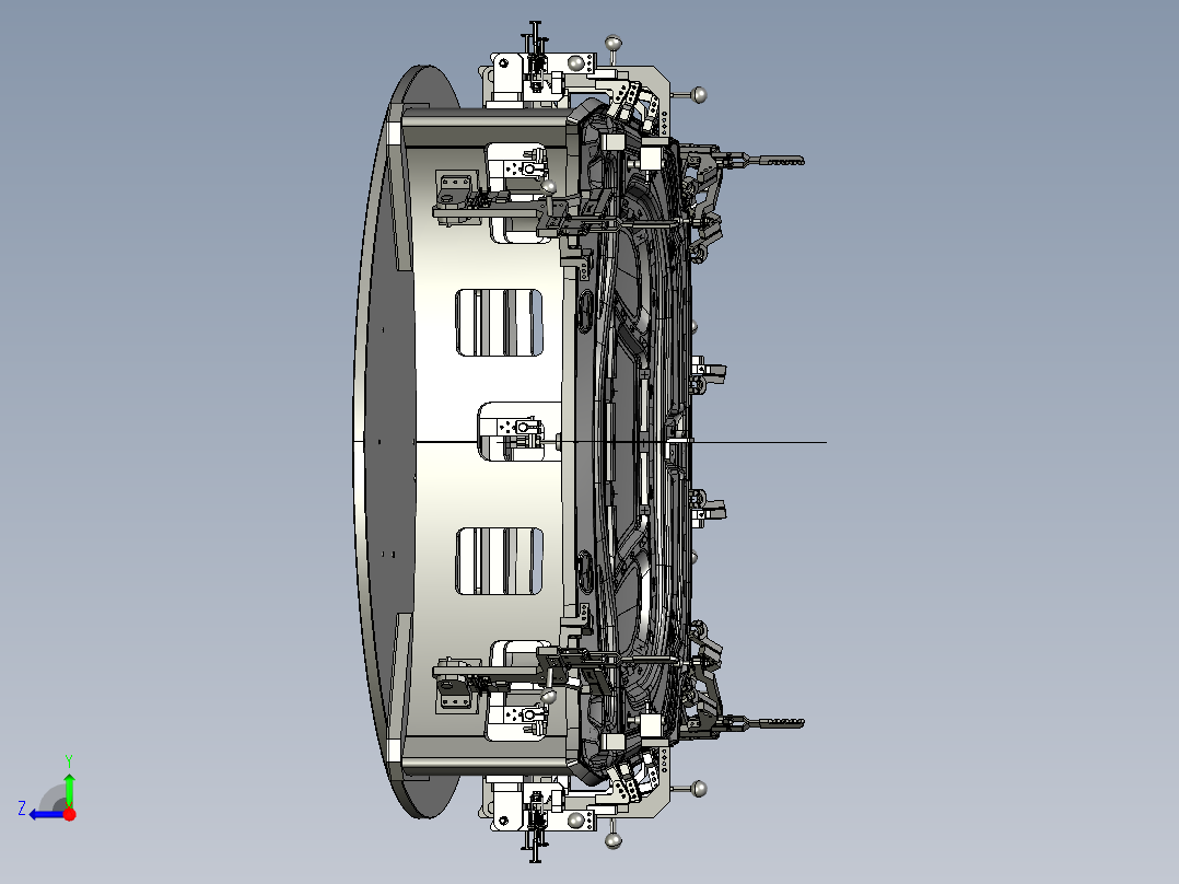 轿车前盖总成滚边胎膜模型==448350==100右视图