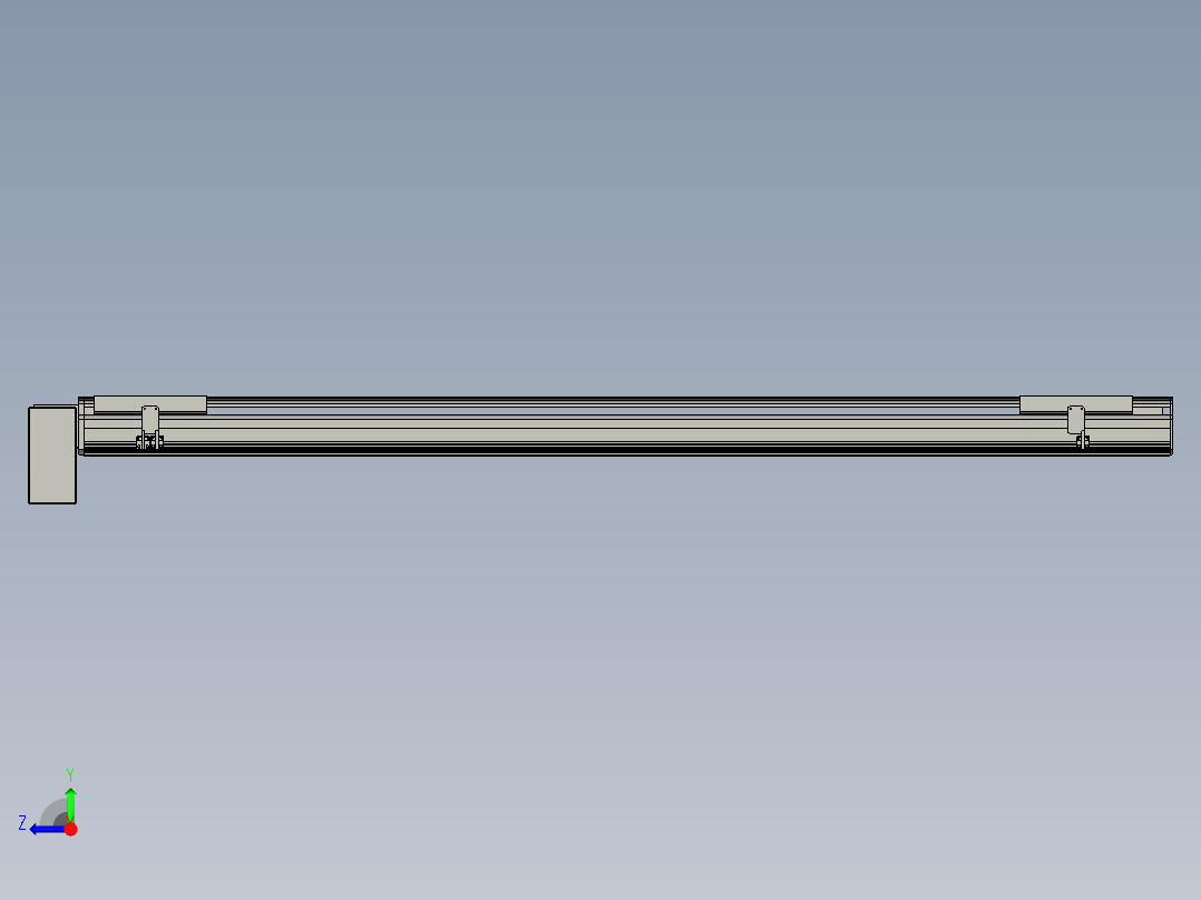 直线模组LHB21-L40-S1850-RD设计图纸右视图