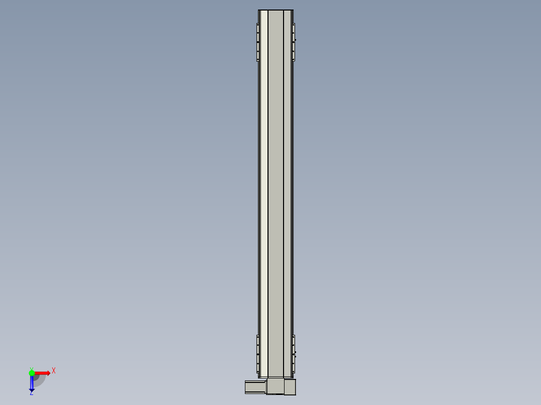 直线模组LHB21-L40-S1850-RD设计图纸俯视图
