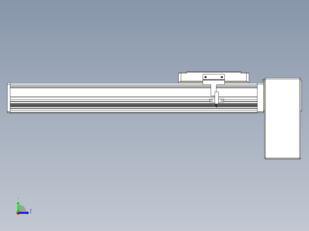 同步带全封闭直线模组TPA-HCB-105D-90-L250-LP-C-P20-N3左视图