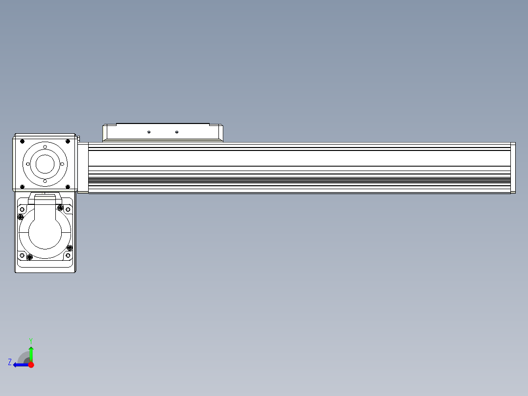 同步带全封闭直线模组TPA-HCB-105D-90-L250-LP-C-P20-N3右视图