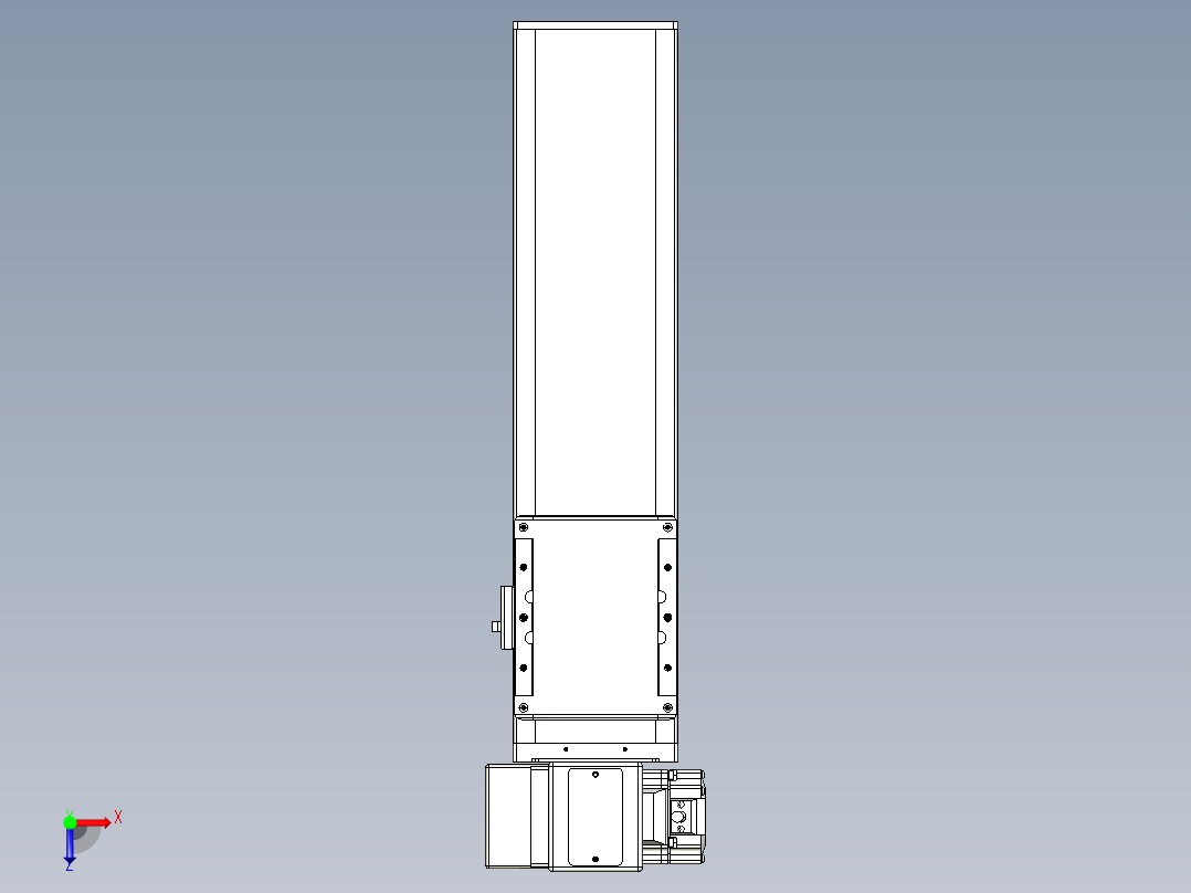 同步带全封闭直线模组TPA-HCB-105D-90-L250-LP-C-P20-N3俯视图