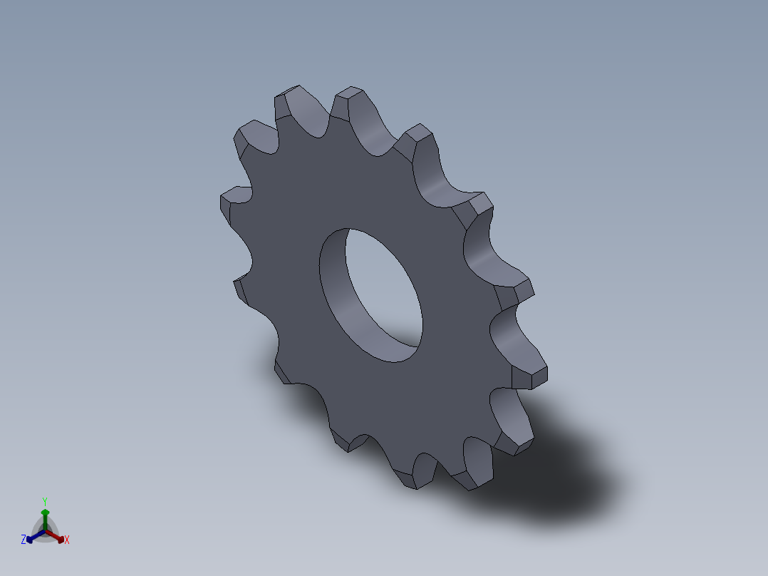 导向轮正等轴测图