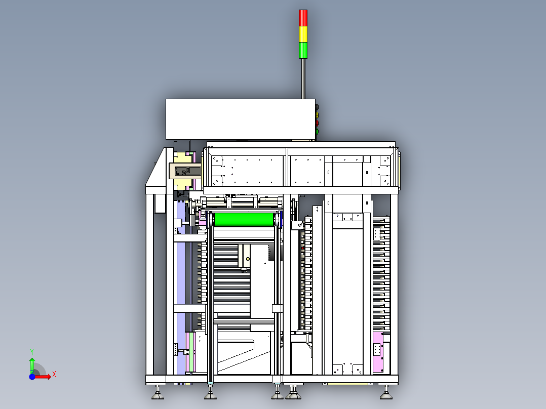 料箱自动换箱自动上下料step前视图